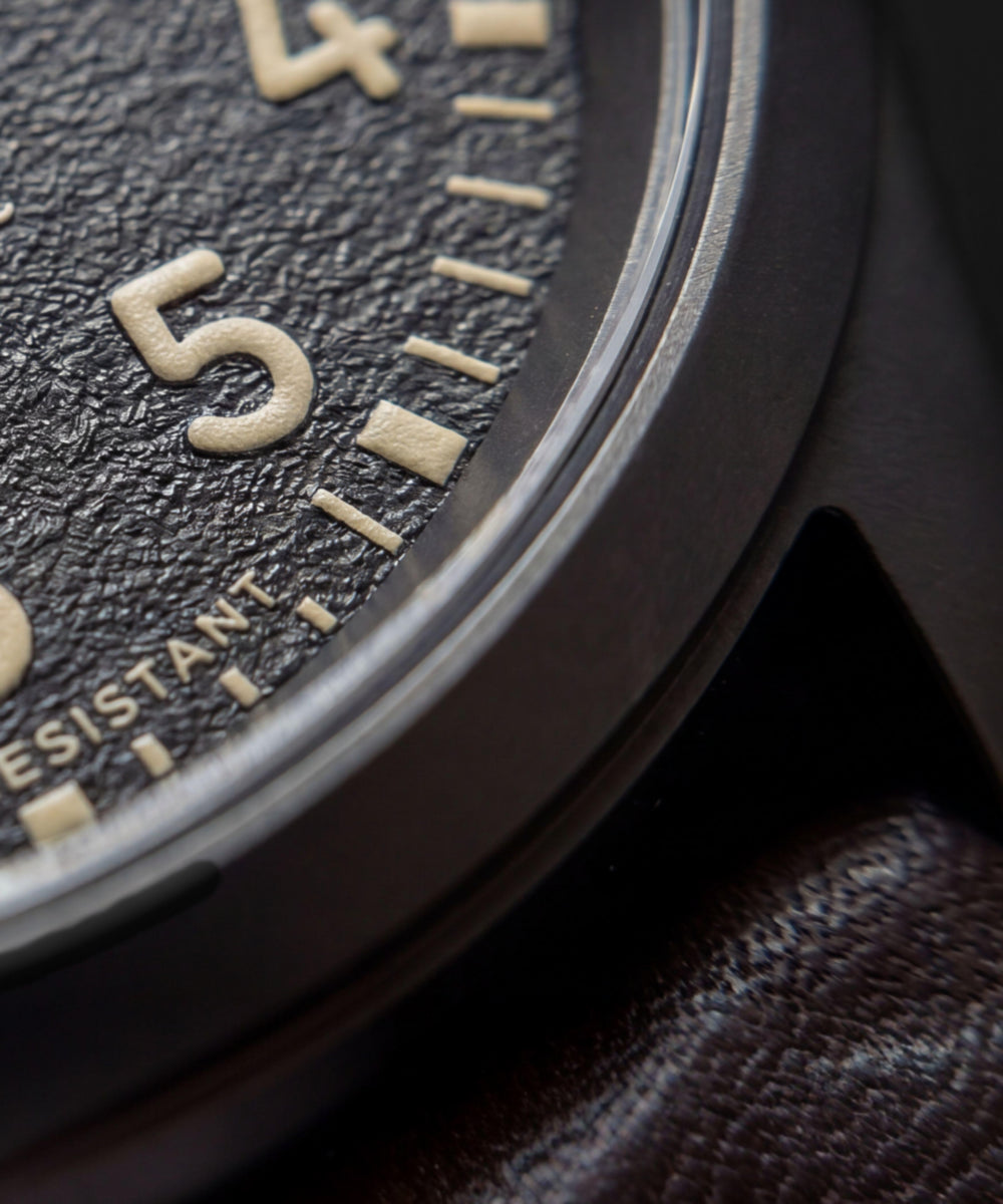 Expedition Field Post Titanium Automatic 41mm Leather Strap Watch