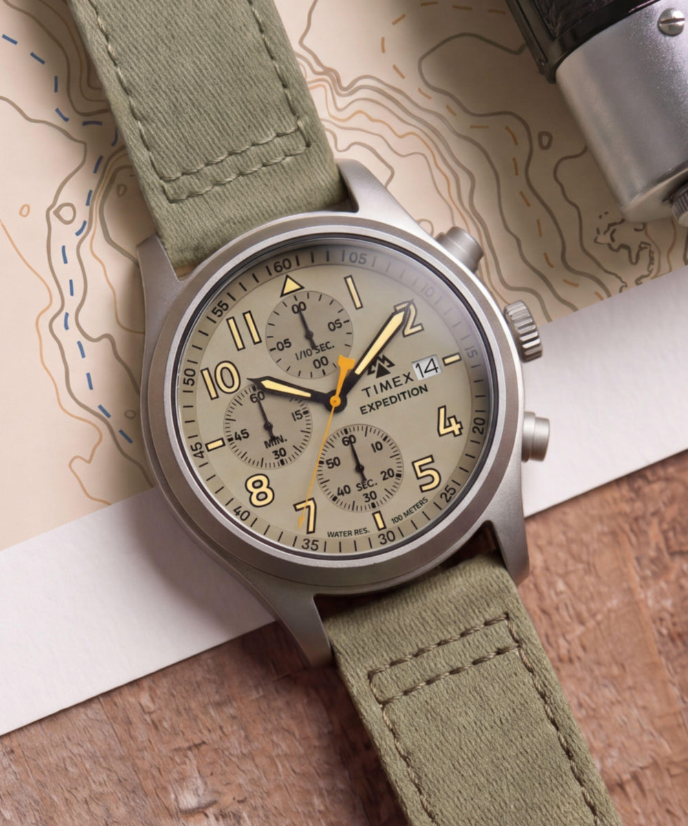 Expedition Sierra Chronograph 43mm Fabric Strap Watch