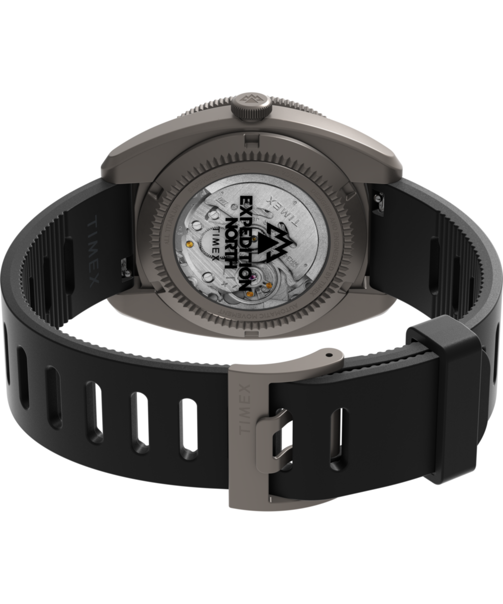 Expedition Pioneer Titanium Automatic GMT 41mm Silicone Strap Watch