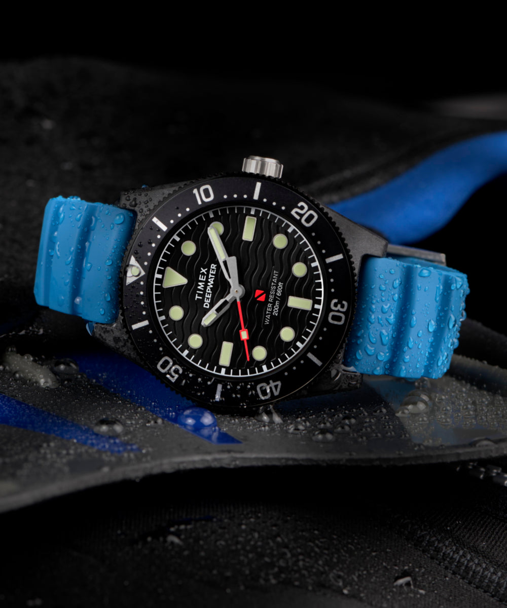 Deepwater Reef 200 XCF 43mm Synthetic Rubber Strap Watch