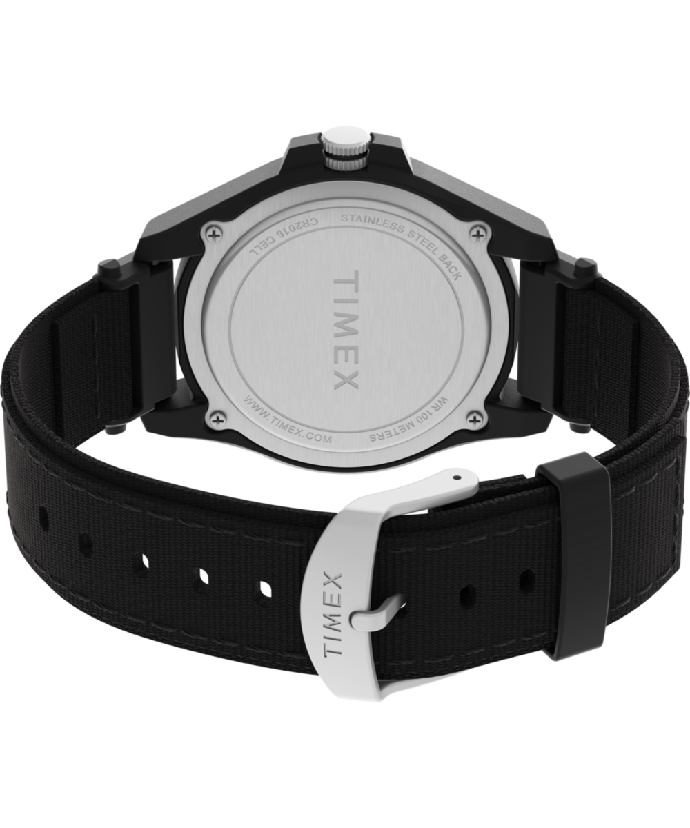 Expedition Acadia Rugged 42mm Mixed Material Fabric Strap Watch