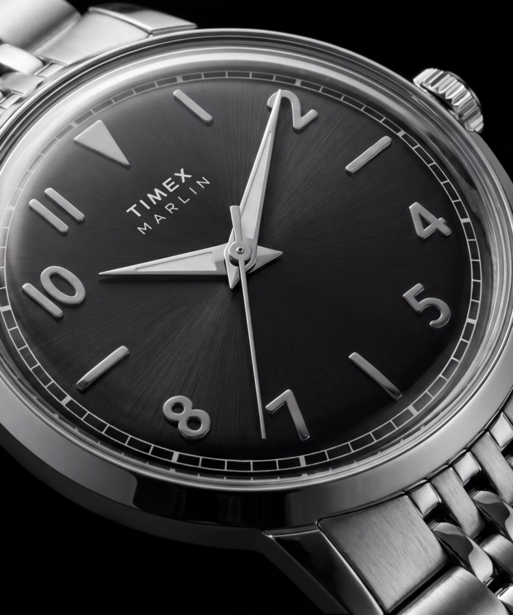 Marlin Quartz 34mm Stainless Steel Bracelet Watch