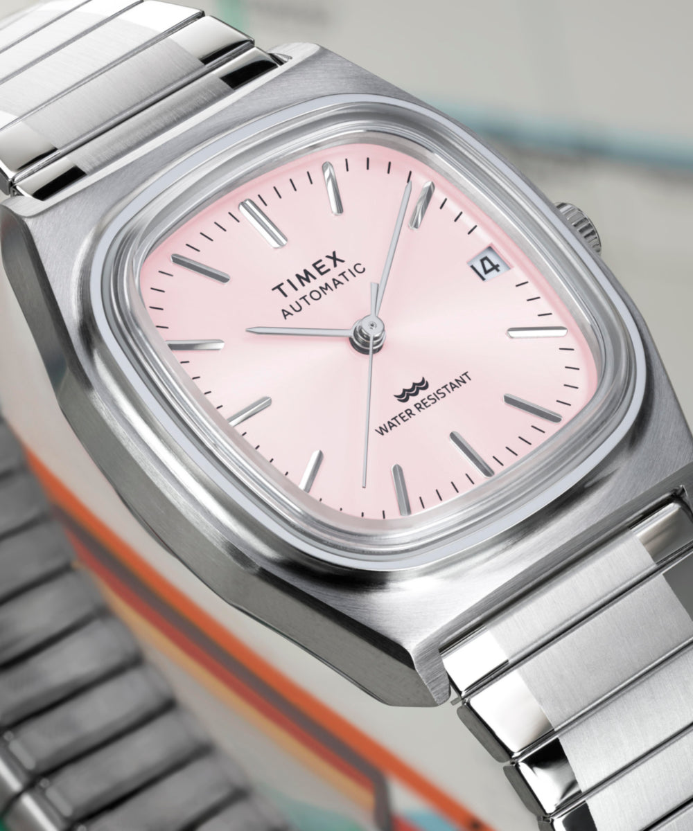 Timex Automatic 1983 E Line 34mm Stainless Steel Expansion Band Watch