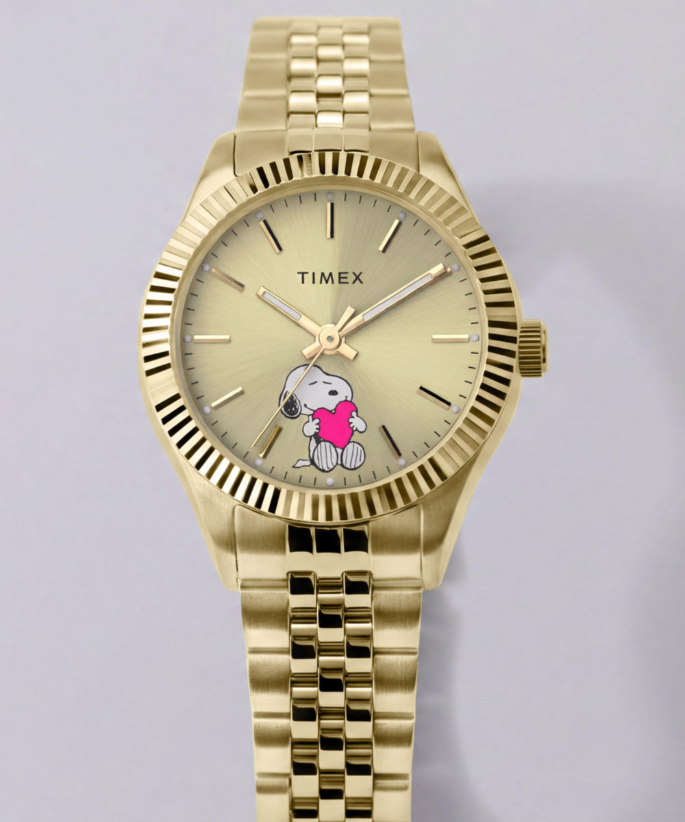 Peanuts x Timex Legacy Mini Heart Hug 25mm Stainless Steel Bracelet Wa