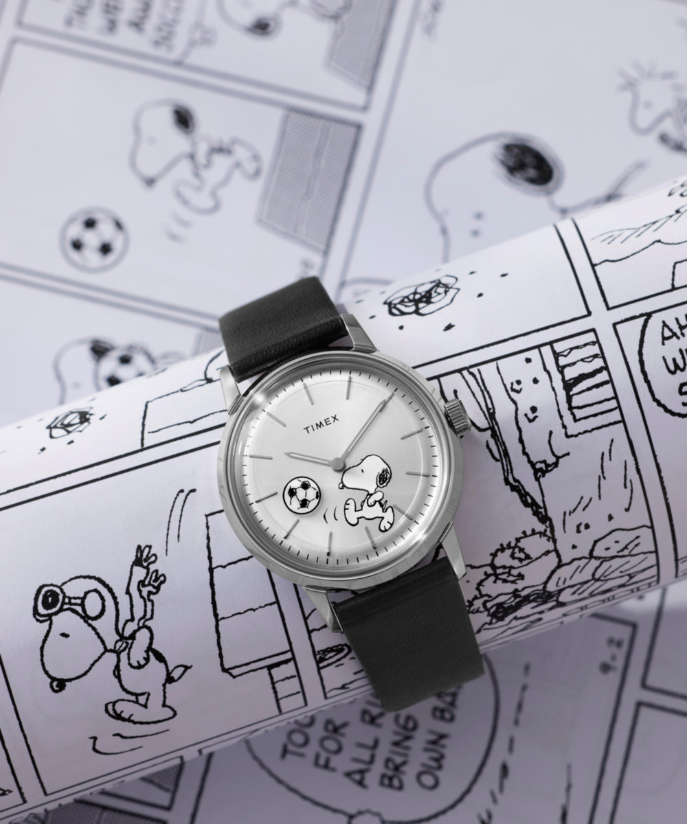 Peanuts x Timex Marlin Automatic Soccer 40mm Leather Strap Watch