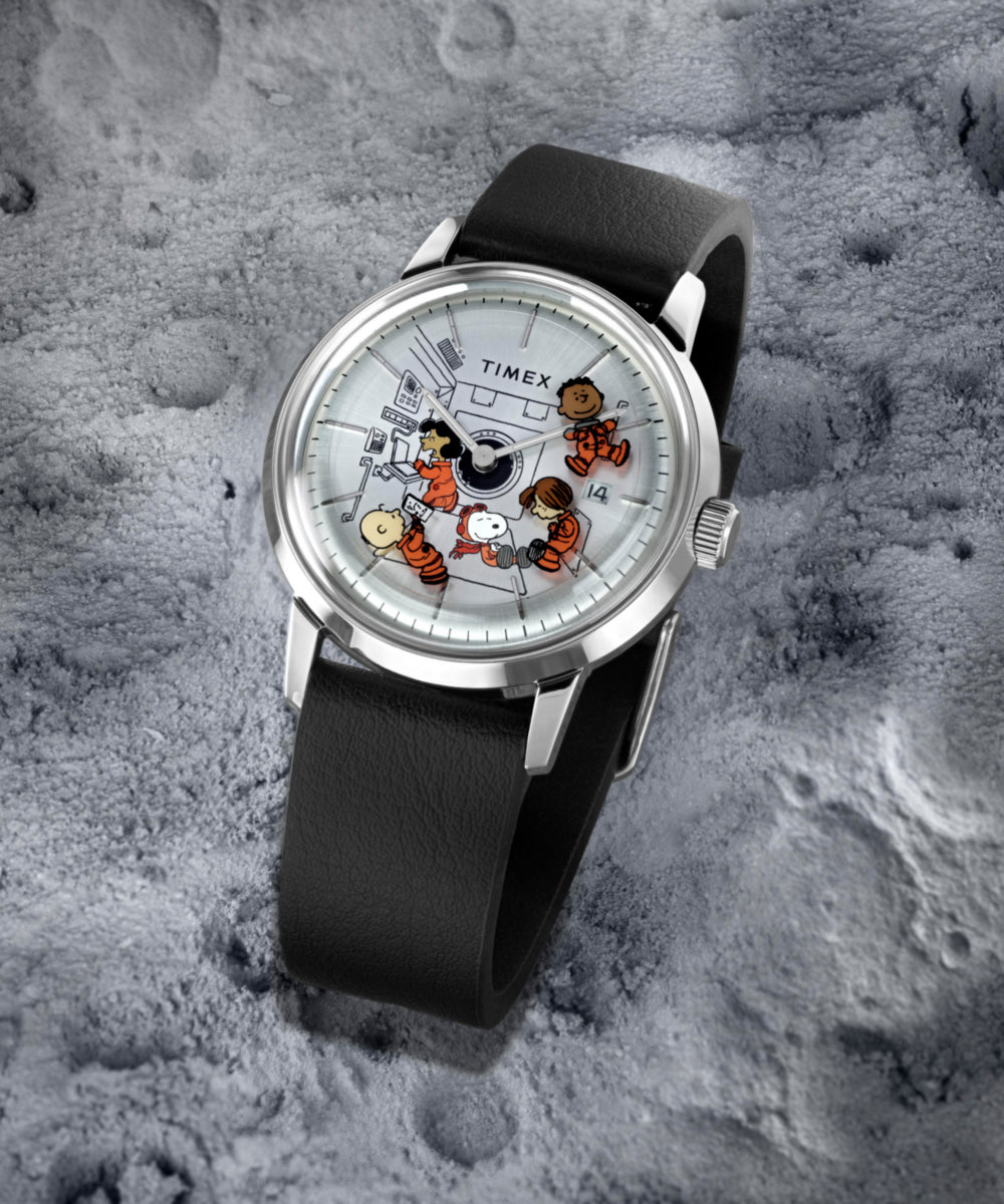 Peanuts x Timex Marlin Automatic Space 40mm Leather Strap Watch
