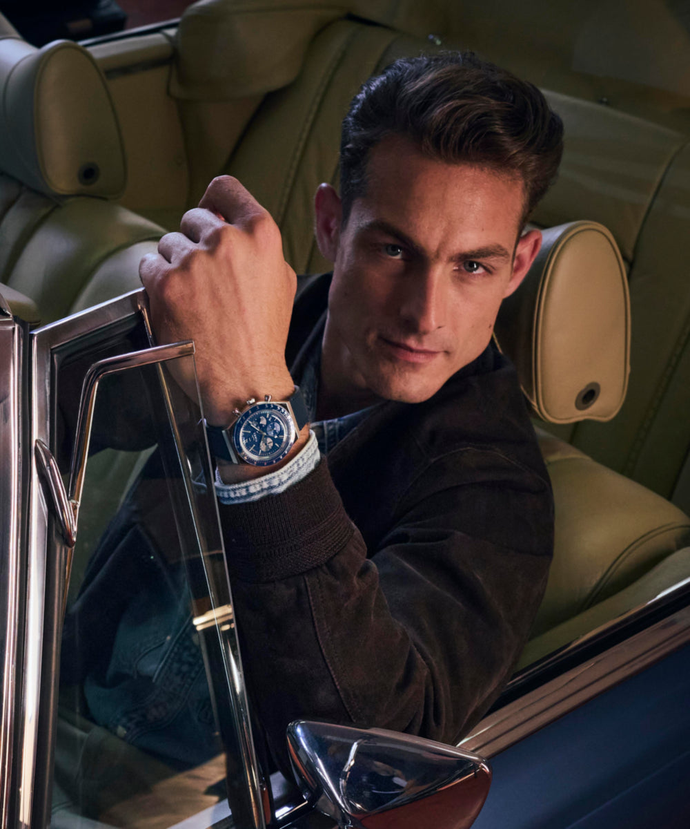 Q Timex Chronograph 40mm Leather Strap Watch