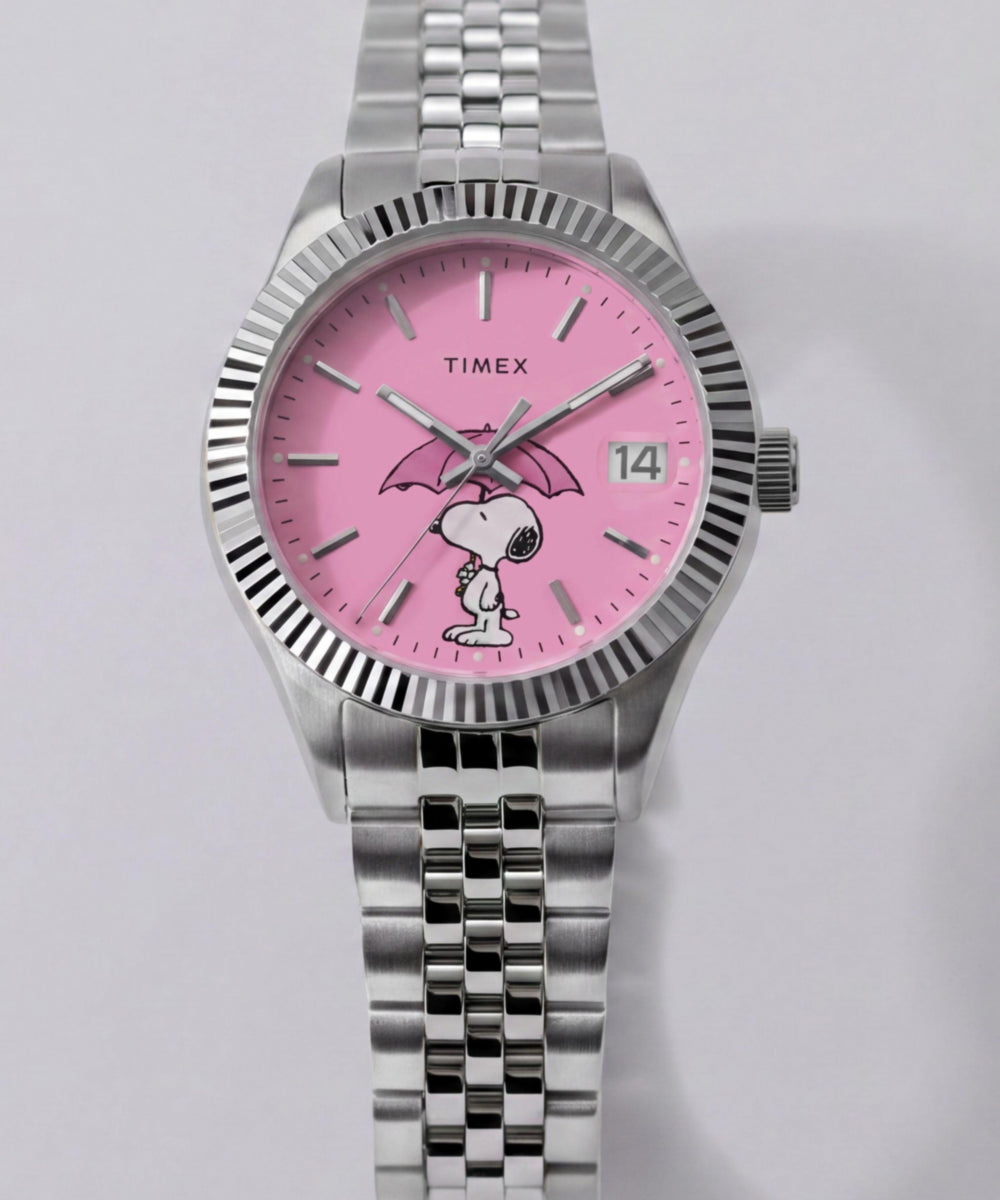 Peanuts x Timex Legacy Snoopy Umbrella Stainless Steel Bracelet Watch