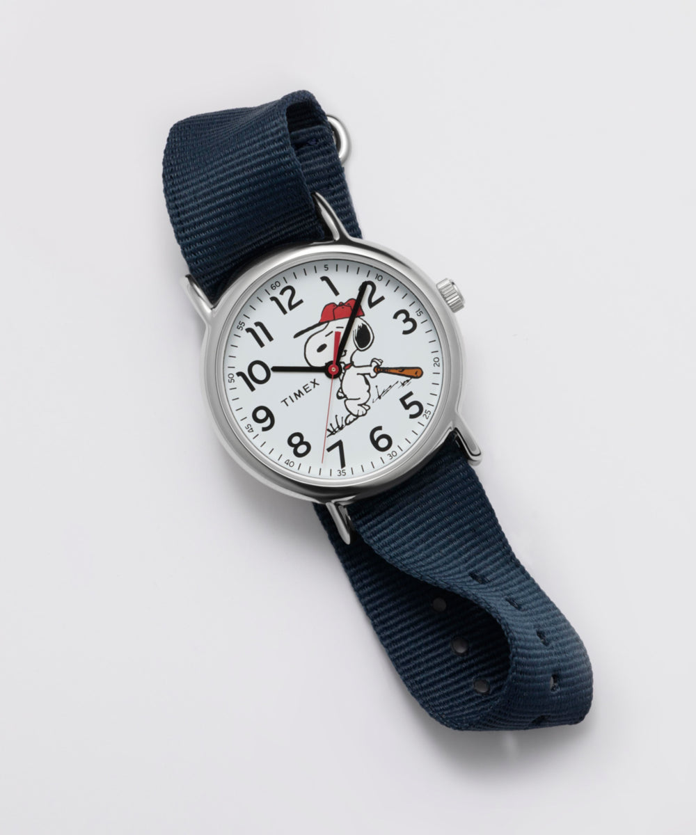 Peanuts x Timex Weekender Baseball 38mm Fabric Strap Watch