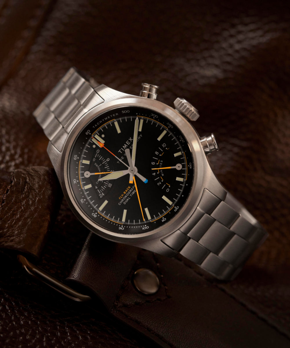 Waterbury Ace Fly-Back Chronograph 43mm Stainless Steel Bracelet Watch