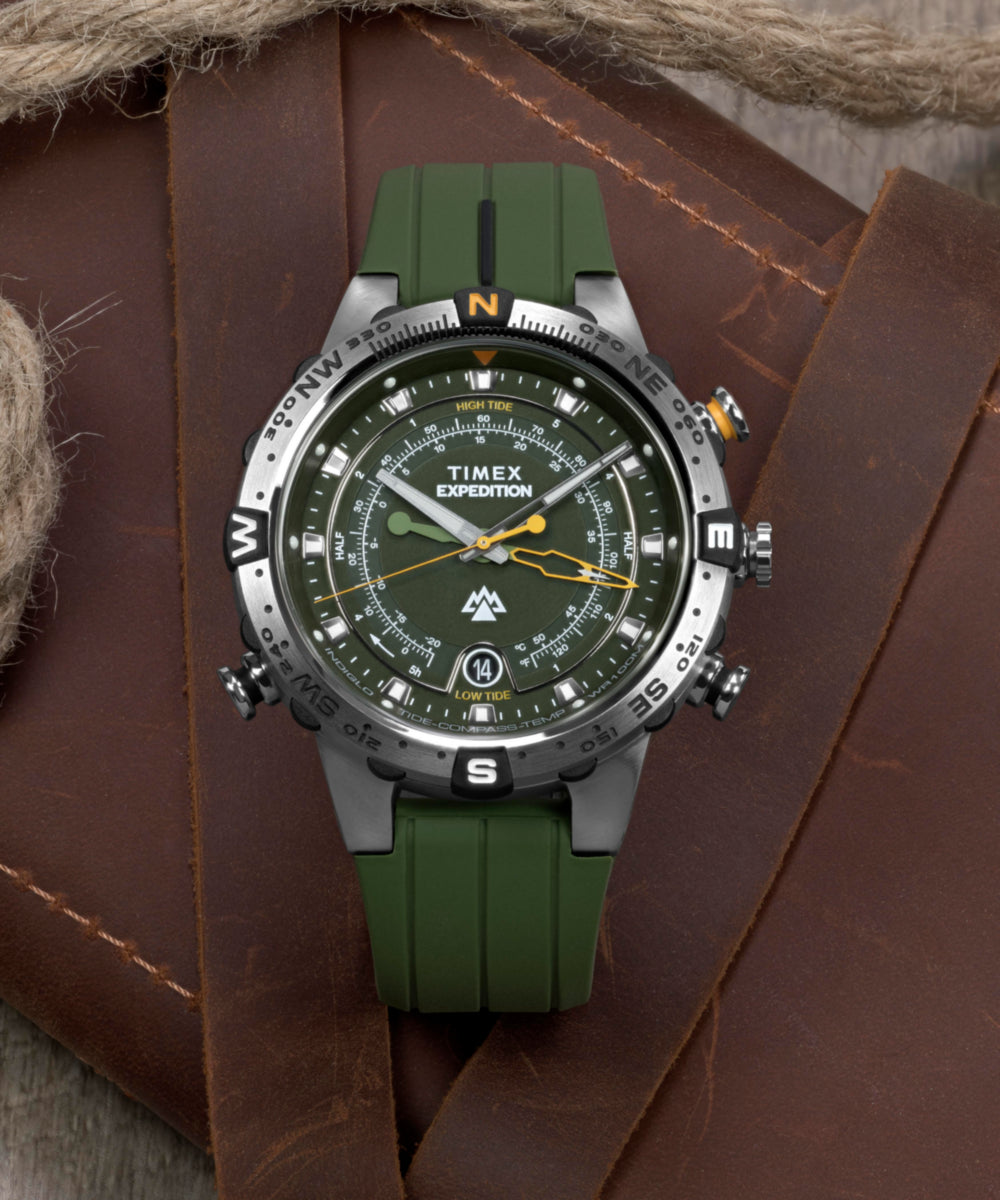 Expedition Tide-Temp-Compass 45mm Silicone Strap Watch