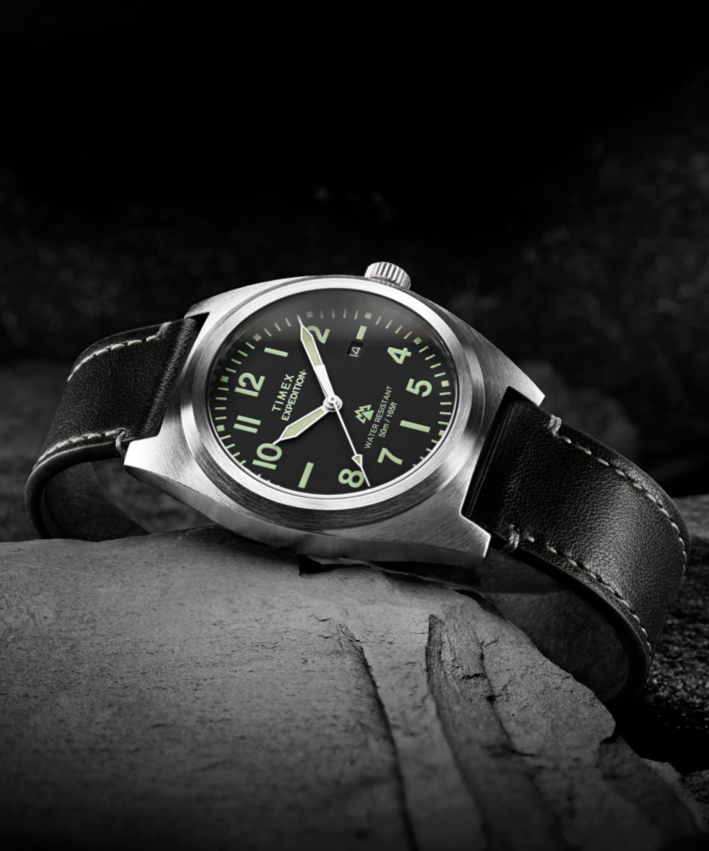 Expedition Capstone 39mm Eco-Friendly Leather Strap Watch