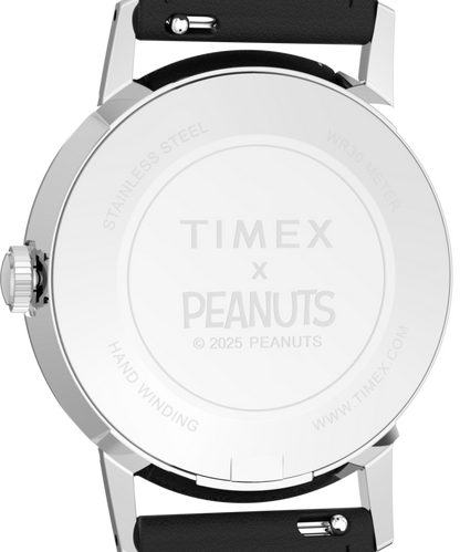Peanuts x Timex Marlin Hand-Wound Space 34mm Leather Strap Watch