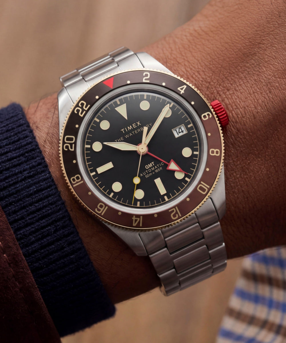 Waterbury Heritage Automatic GMT 41.5mm Stainless Steel Bracelet Watch