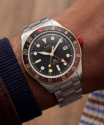 Waterbury Heritage Automatic GMT 41.5mm Stainless Steel Bracelet Watch