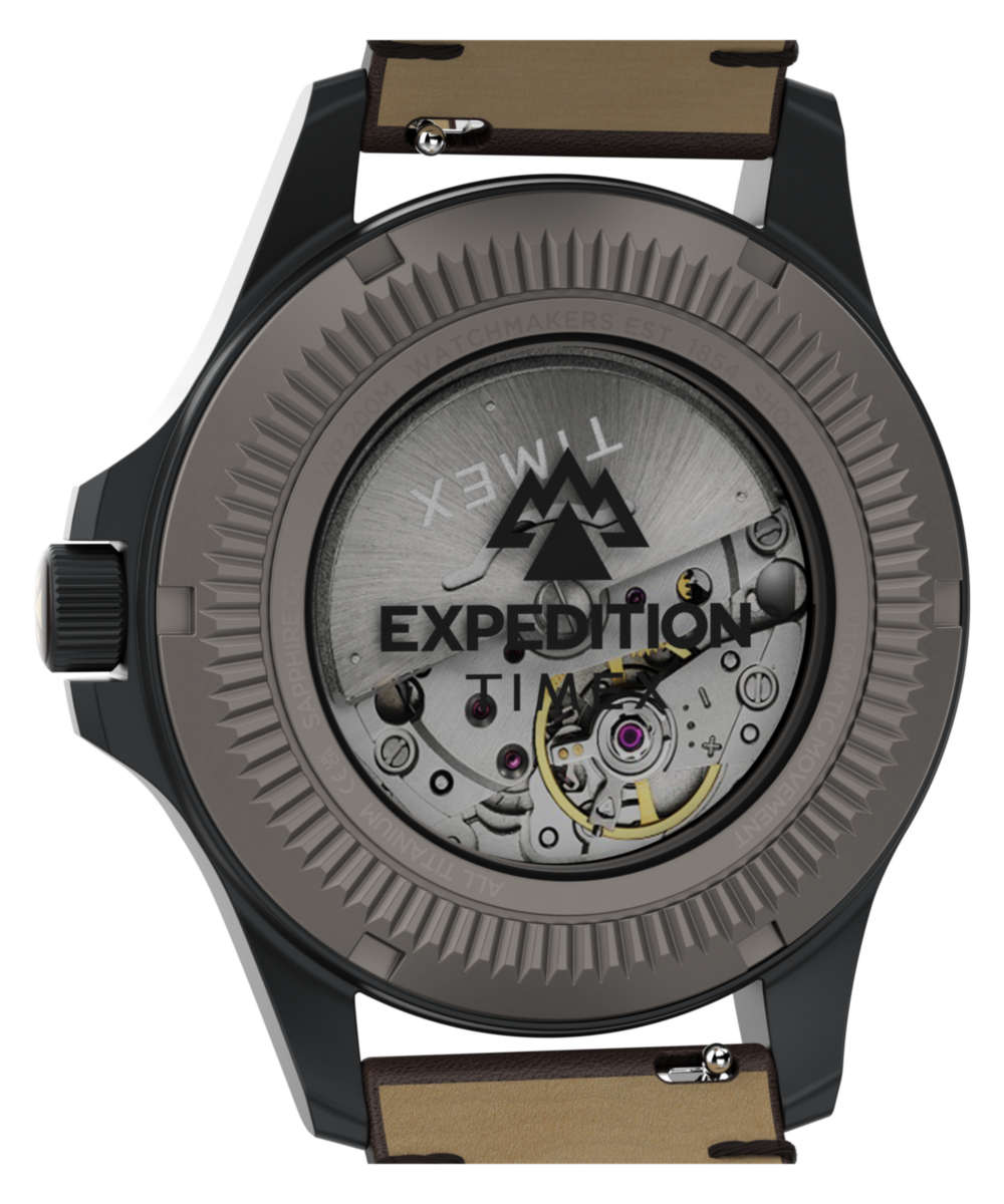 Expedition Field Post Titanium Automatic 41mm Leather Strap Watch