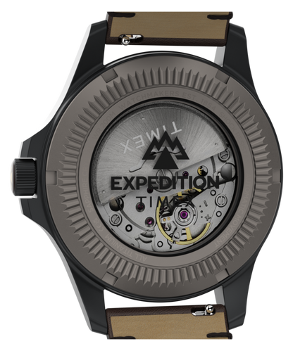 Expedition Field Post Titanium Automatic 41mm Leather Strap Watch