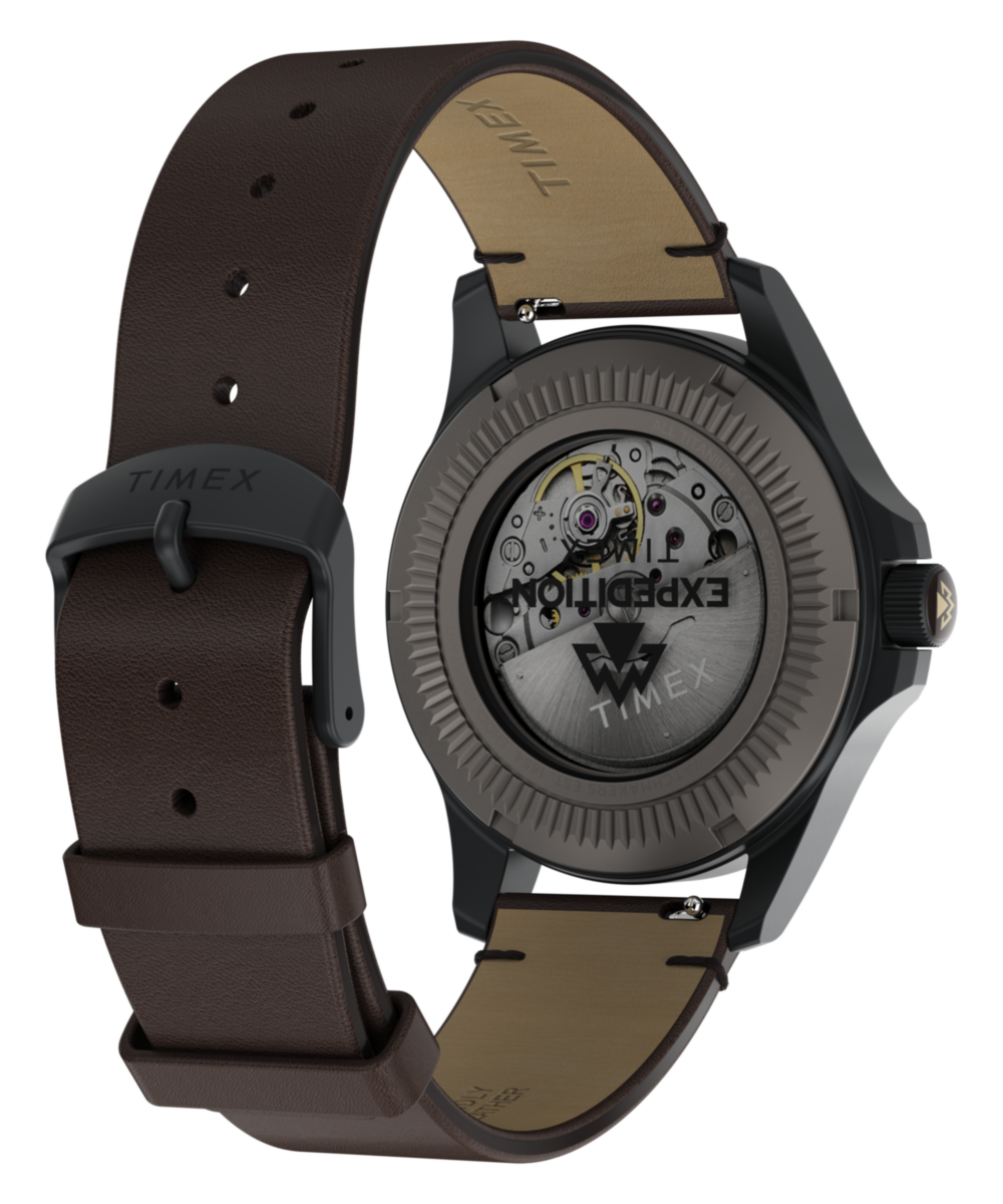 Expedition Field Post Titanium Automatic 41mm Leather Strap Watch