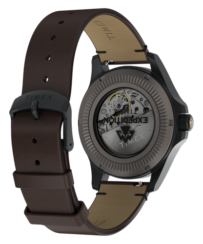 Expedition Field Post Titanium Automatic 41mm Leather Strap Watch