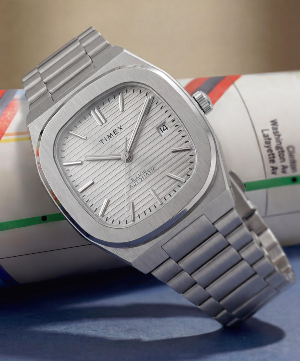 Timex Automatic E Line 38mm Stainless Steel Bracelet Watch