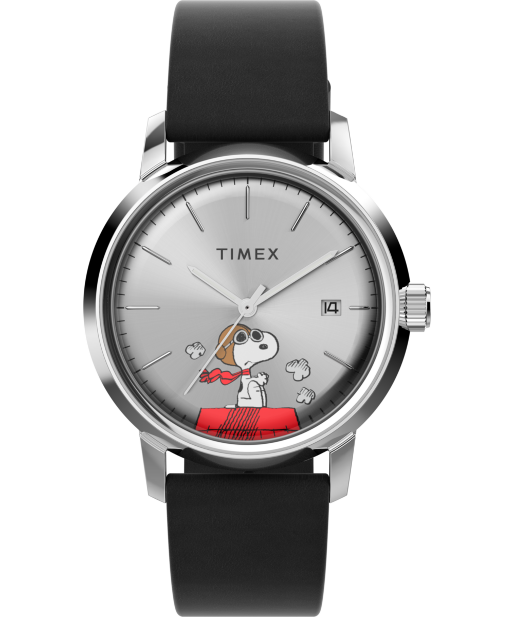 Peanuts x Timex Marlin Automatic Snoopy Flying Ace 40mm Leather Stra
