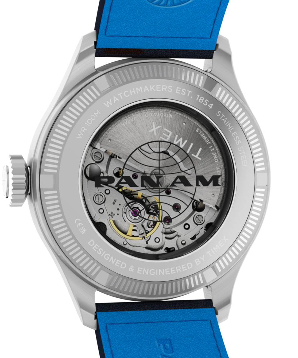 Pan Am x Timex Waterbury Automatic Ace 41mm Leather Strap Watch
