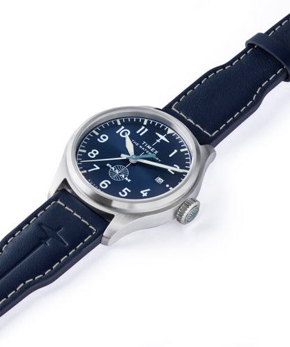 Pan Am x Timex Waterbury Automatic Ace 41mm Leather Strap Watch