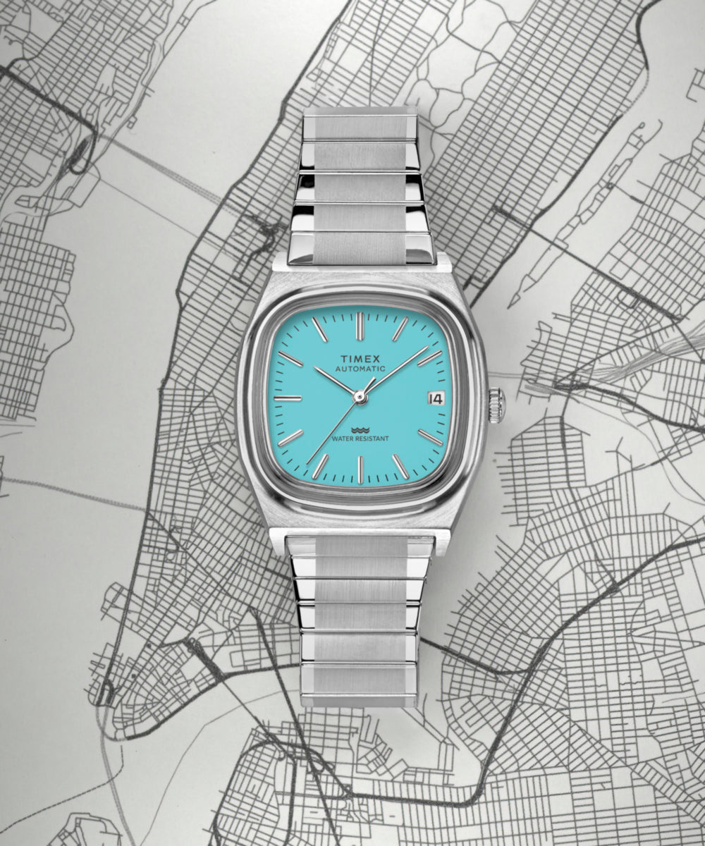Timex Automatic 1983 E Line 34mm Stainless Steel Expansion Band Watch