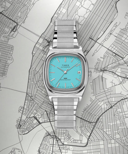 Timex Automatic 1983 E Line 34mm Stainless Steel Expansion Band Watch
