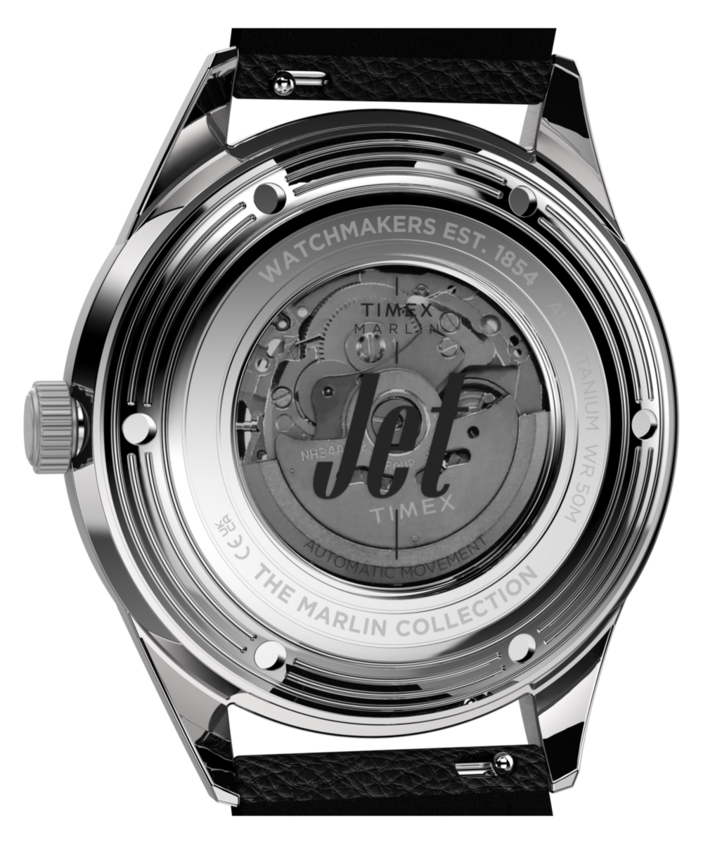 Marlin Jet Titanium Automatic GMT 40mm Leather Strap Watch