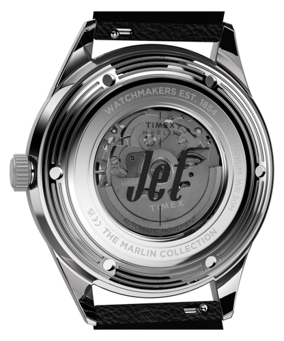 Marlin Jet Titanium Automatic GMT 40mm Leather Strap Watch