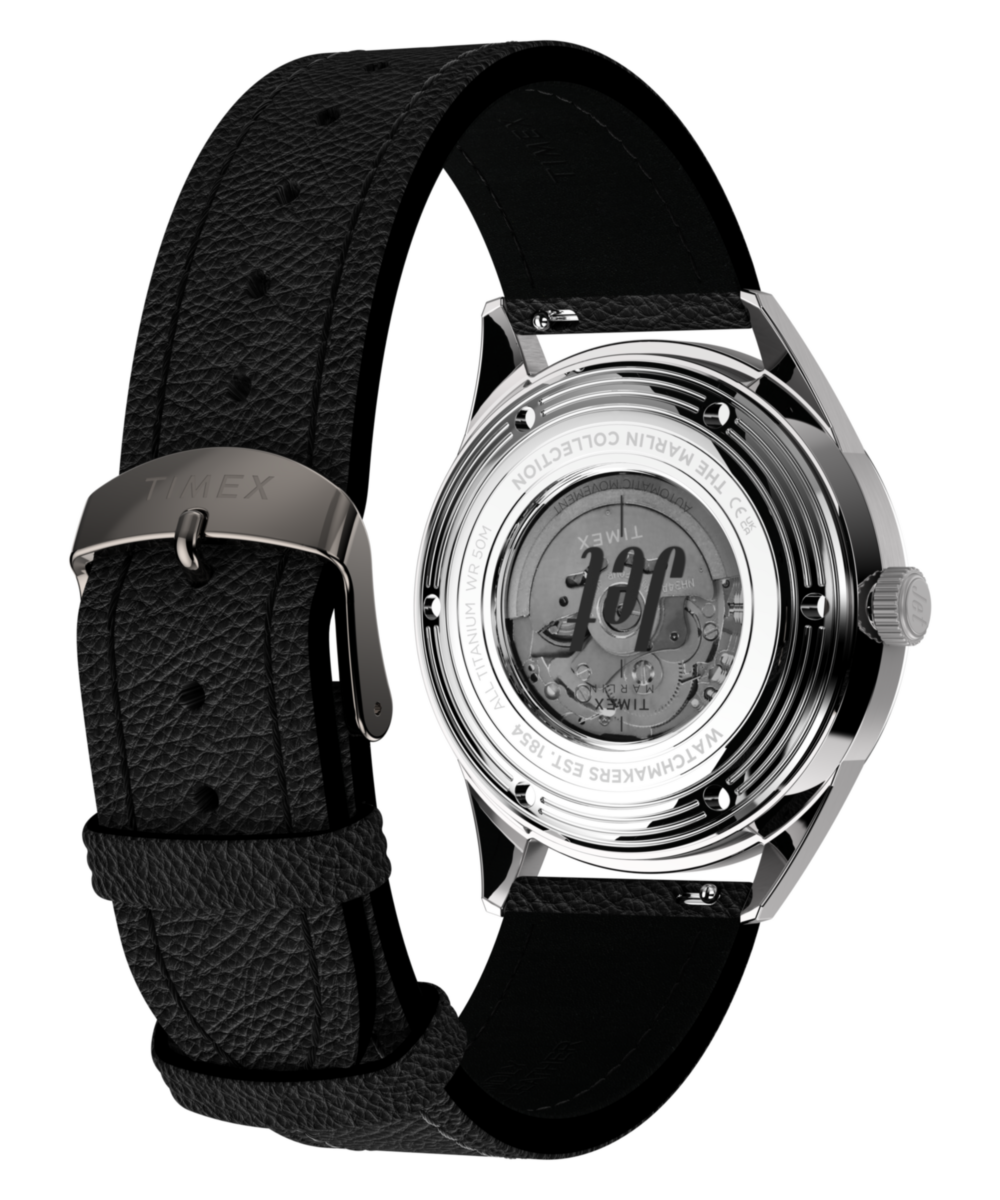 Marlin Jet Titanium Automatic GMT 40mm Leather Strap Watch