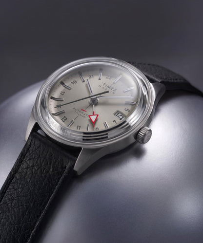 Marlin Jet Titanium Automatic GMT 40mm Leather Strap Watch