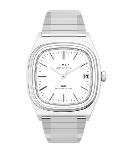 Timex Automatic 1983 E Line Reissue 34mm Stainless Steel Expansion Ba