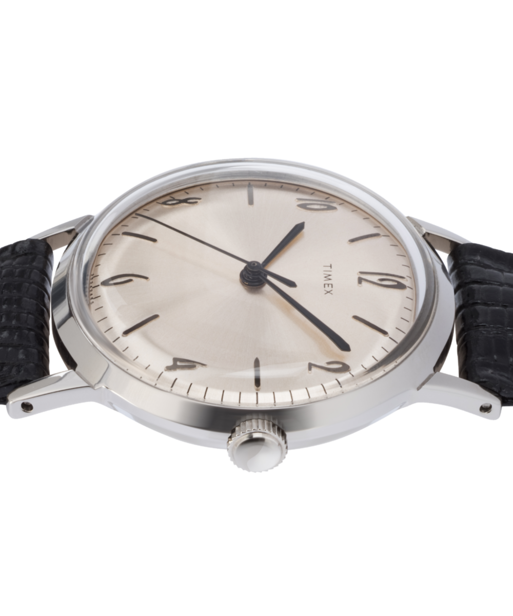 Marlin 1965 Reissue Hand-Wound 34mm Leather Strap Watch