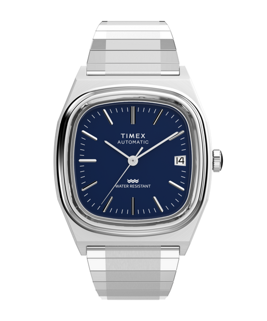 Timex Automatic 1983 E Line 34mm Stainless Steel Expansion Band Watch