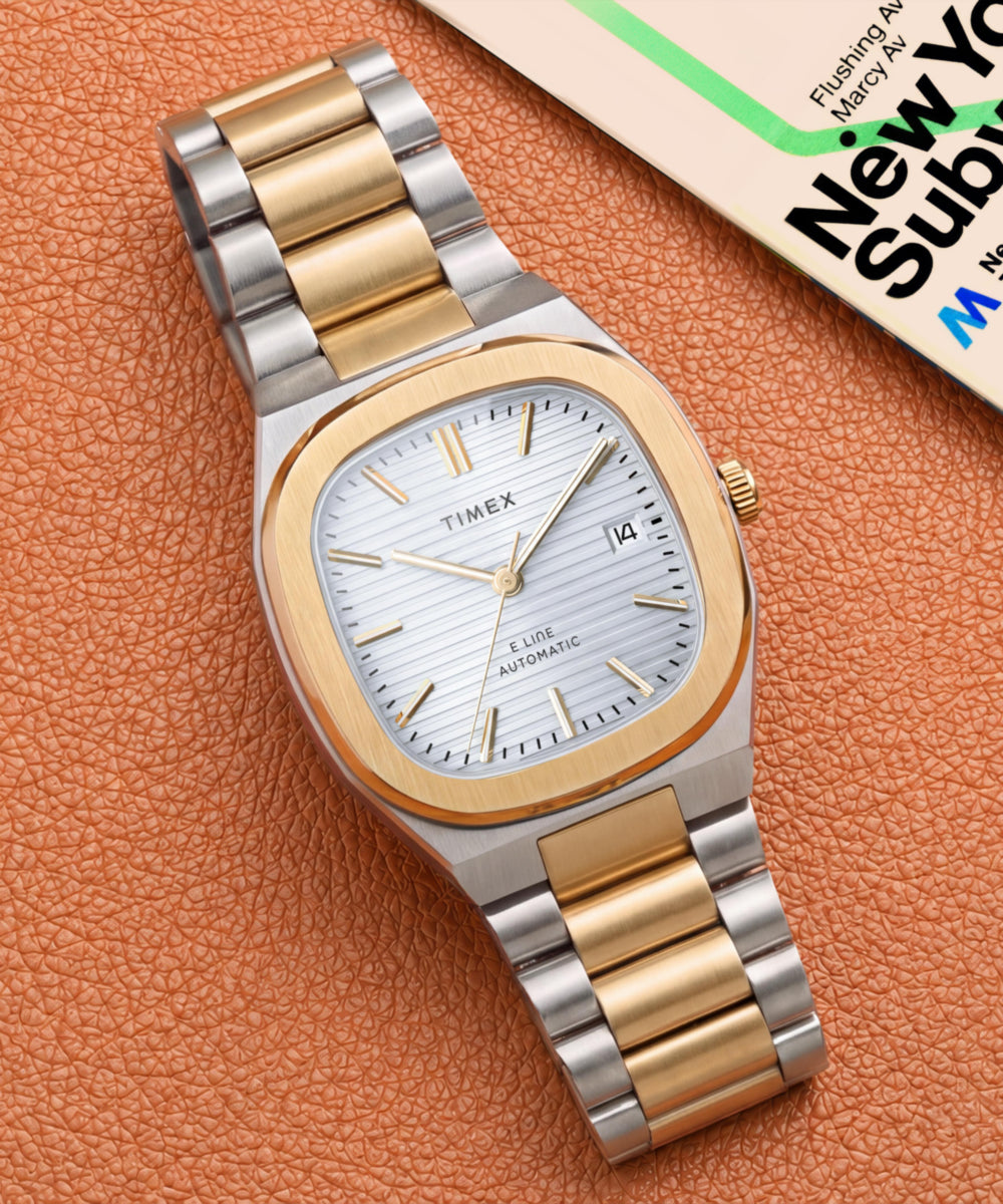 Timex Automatic E Line 38mm Stainless Steel Bracelet Watch