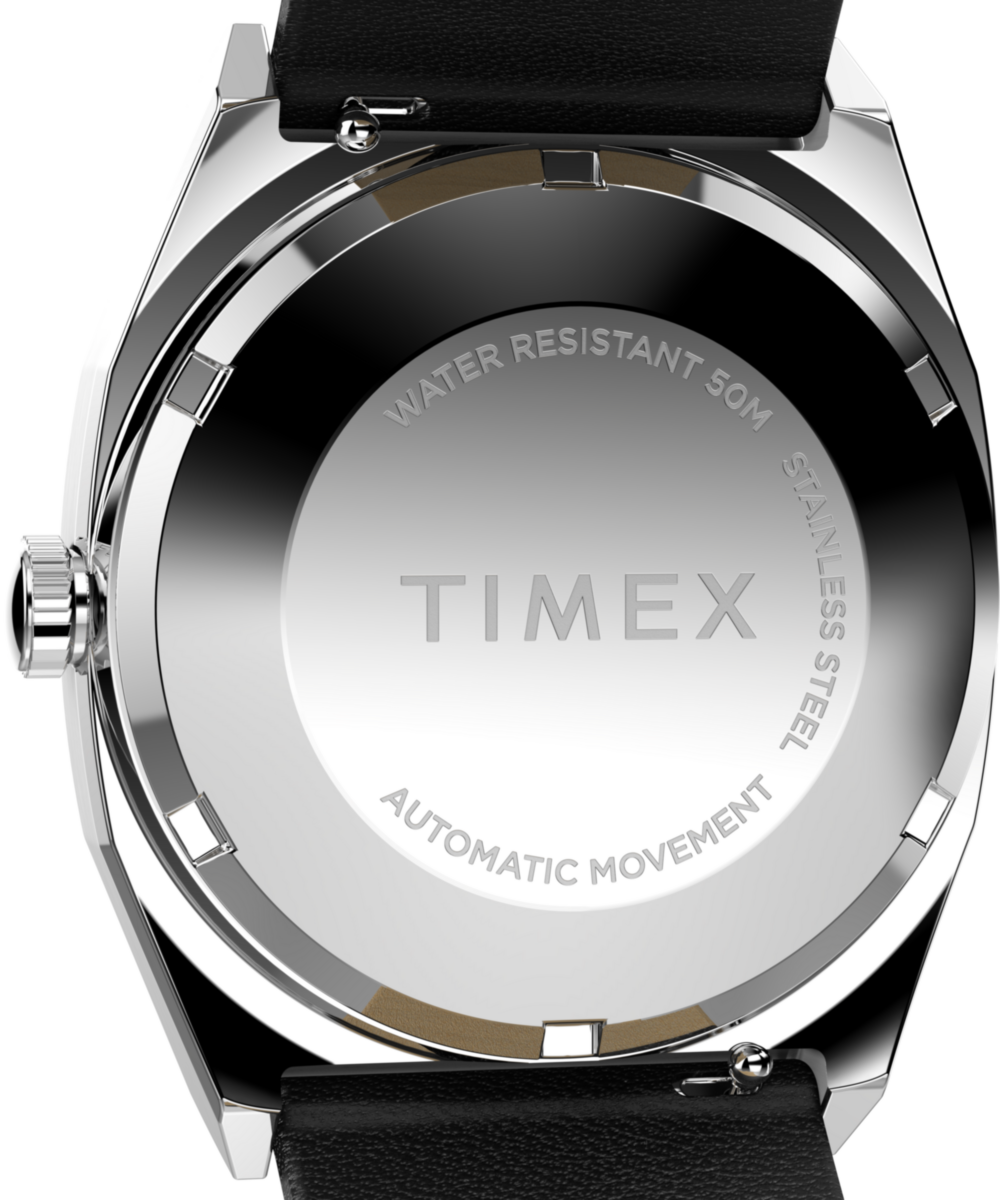 Timex Automatic 1983 E Line 34mm Leather Strap Watch