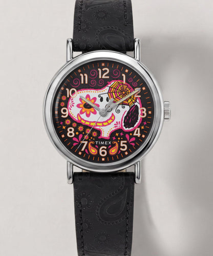 Peanuts x Timex Weekender Day of the Dead 40mm Leather Strap Watch