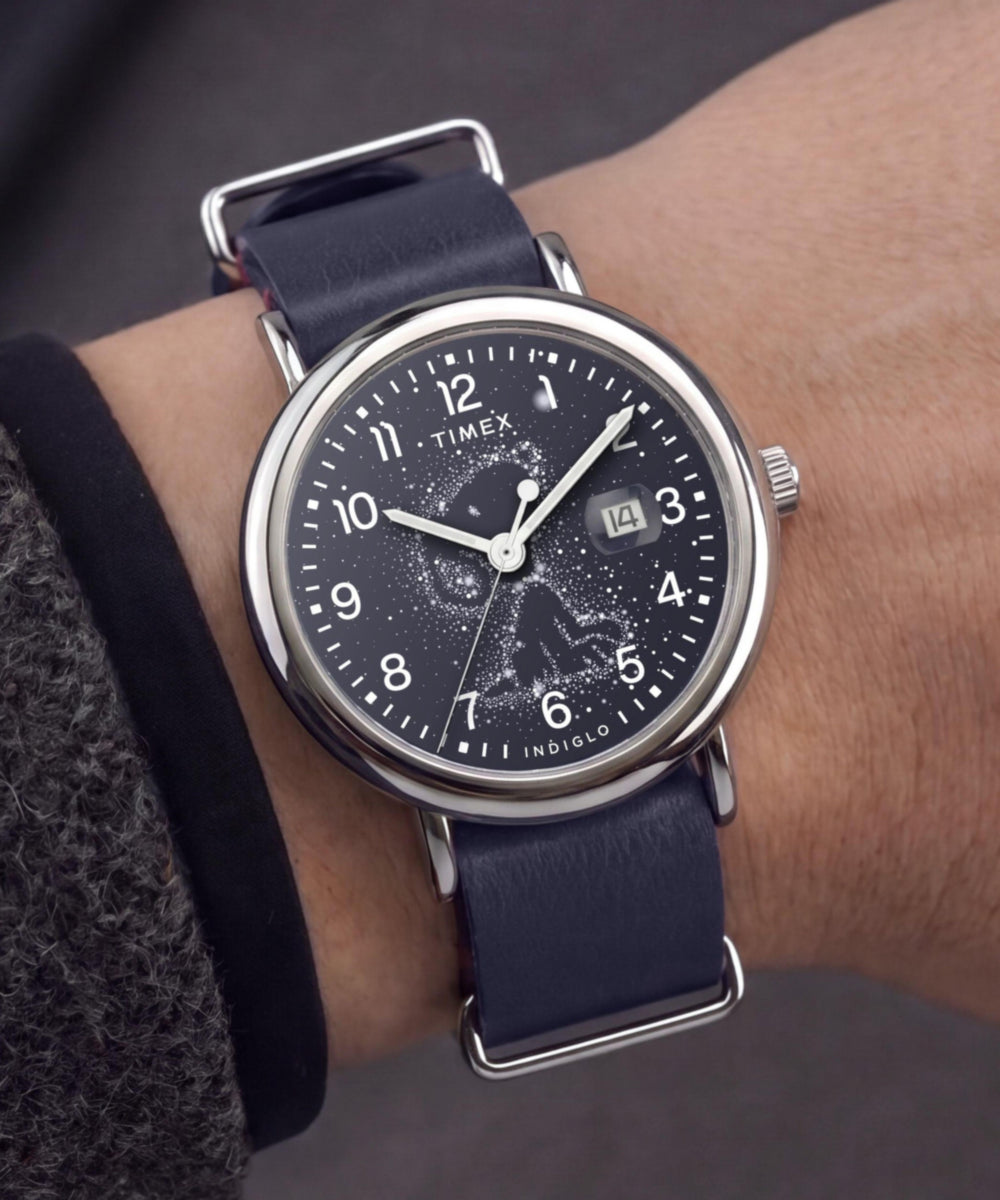 Peanuts x Timex Weekender Astronomy 40mm Leather Strap Watch