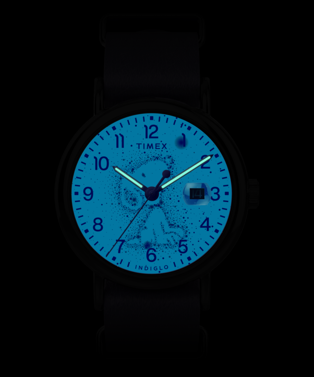 Peanuts x Timex Weekender Astronomy 40mm Leather Strap Watch