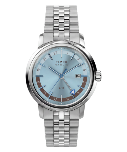 Marlin Quartz GMT 40mm Stainless Steel Bracelet Watch