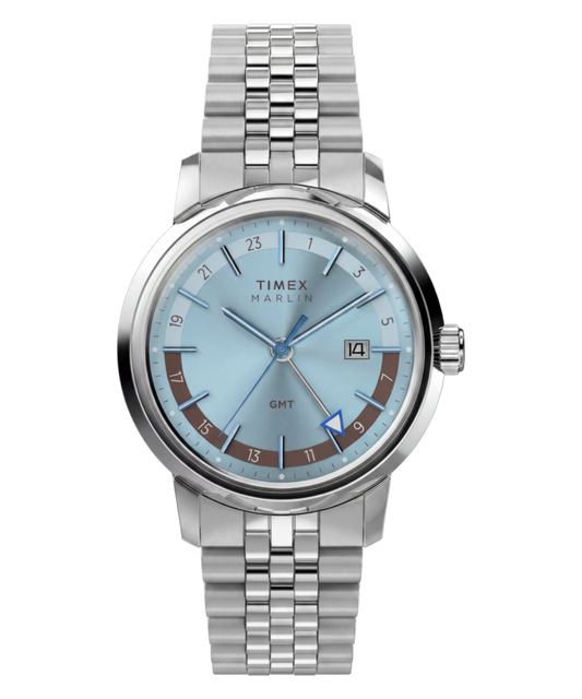 Marlin Quartz GMT 40mm Stainless Steel Bracelet Watch
