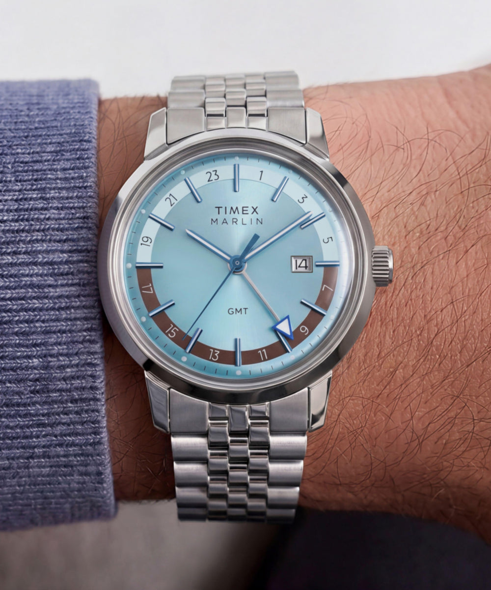 Marlin Quartz GMT 40mm Stainless Steel Bracelet Watch