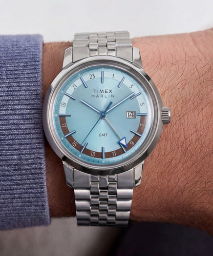 Marlin Quartz GMT 40mm Stainless Steel Bracelet Watch