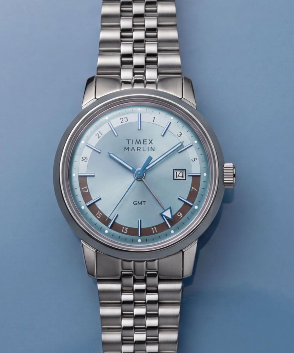 Marlin Quartz GMT 40mm Stainless Steel Bracelet Watch