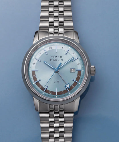 Marlin Quartz GMT 40mm Stainless Steel Bracelet Watch