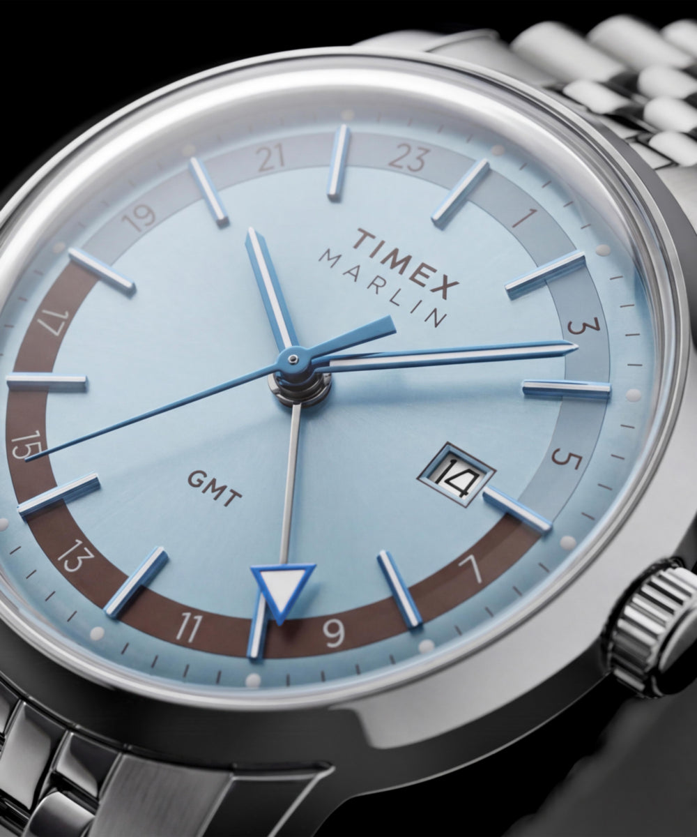 Marlin Quartz GMT 40mm Stainless Steel Bracelet Watch