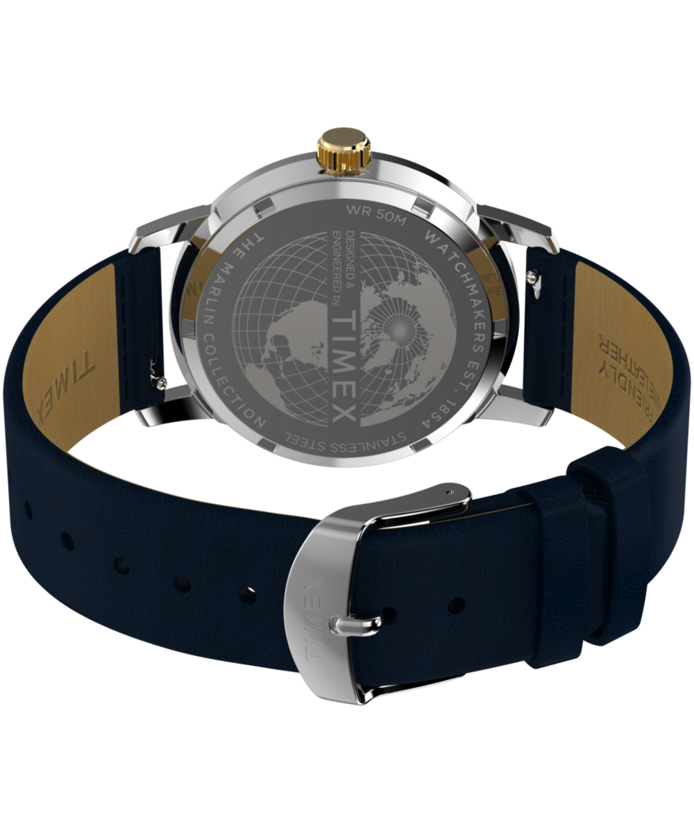 Marlin Quartz GMT 40mm Leather Strap Watch