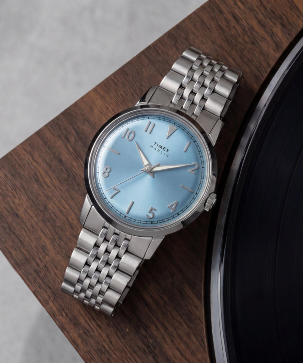 Marlin Quartz 34mm Stainless Steel Bracelet Watch